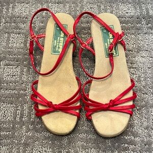Vintage 80’s Women's Red Sandals